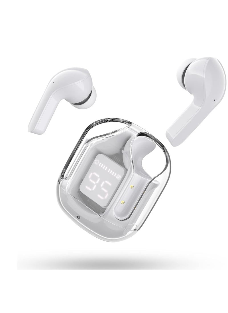 ACEFAST T6 Wireless Earbuds Bluetooth Headphones with ENC Noise Canceling Translucent Earphones