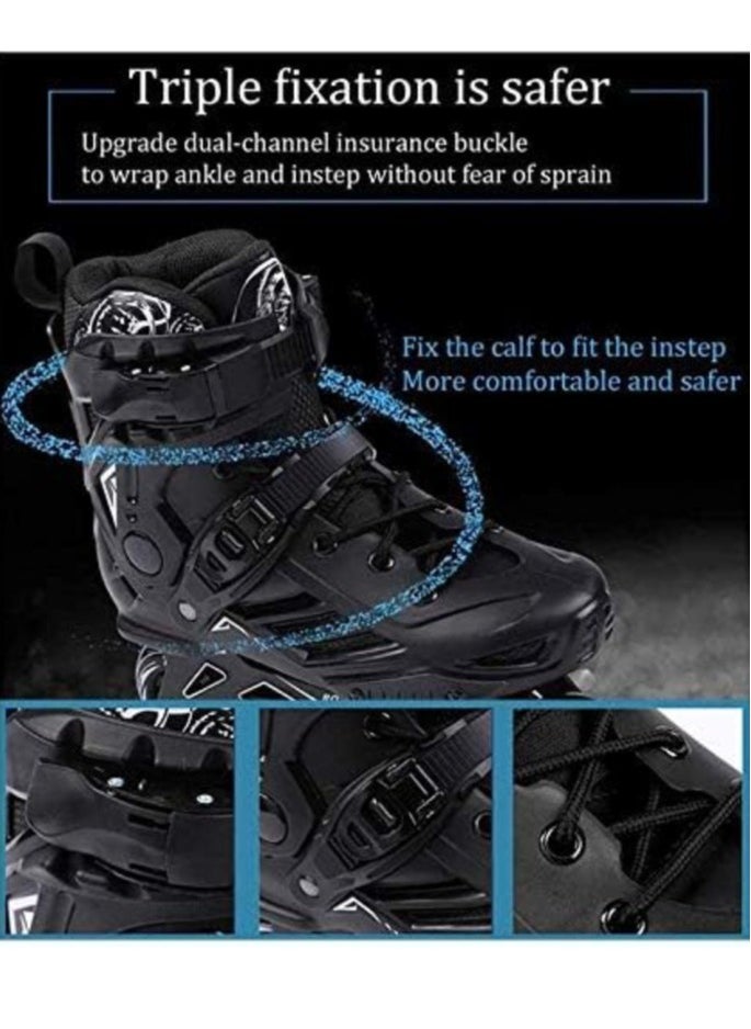 Professional Single Row Roller Blades Speed Skating Shoes ( Size 35 )