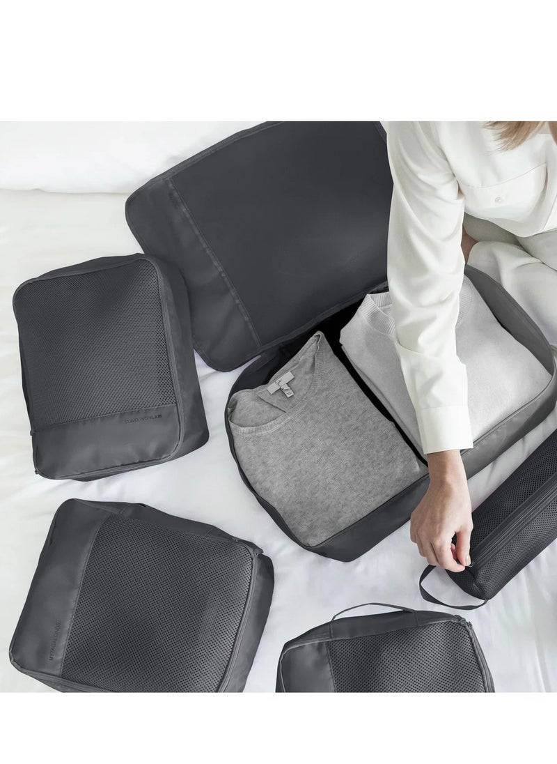 Set of 8 Packing Cubes Lightweight Luggage Travel Bags | Travel Organizer | Makeup Organizer.