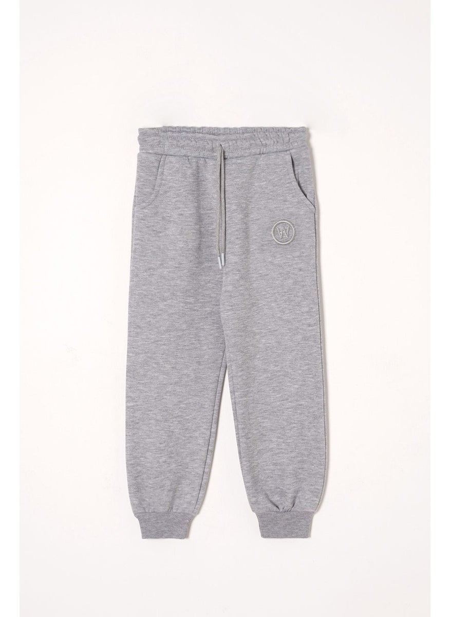 W Embroidered Gray Color Boy Tracksuit