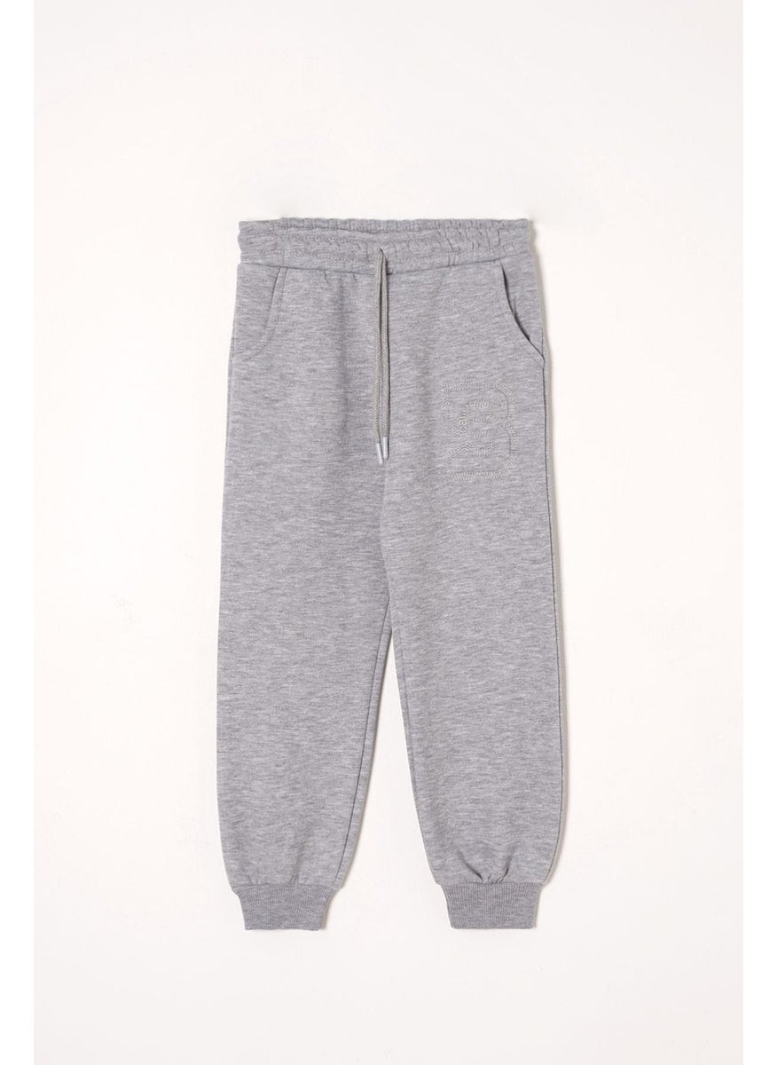 B Printed Gray Color Boy Tracksuit