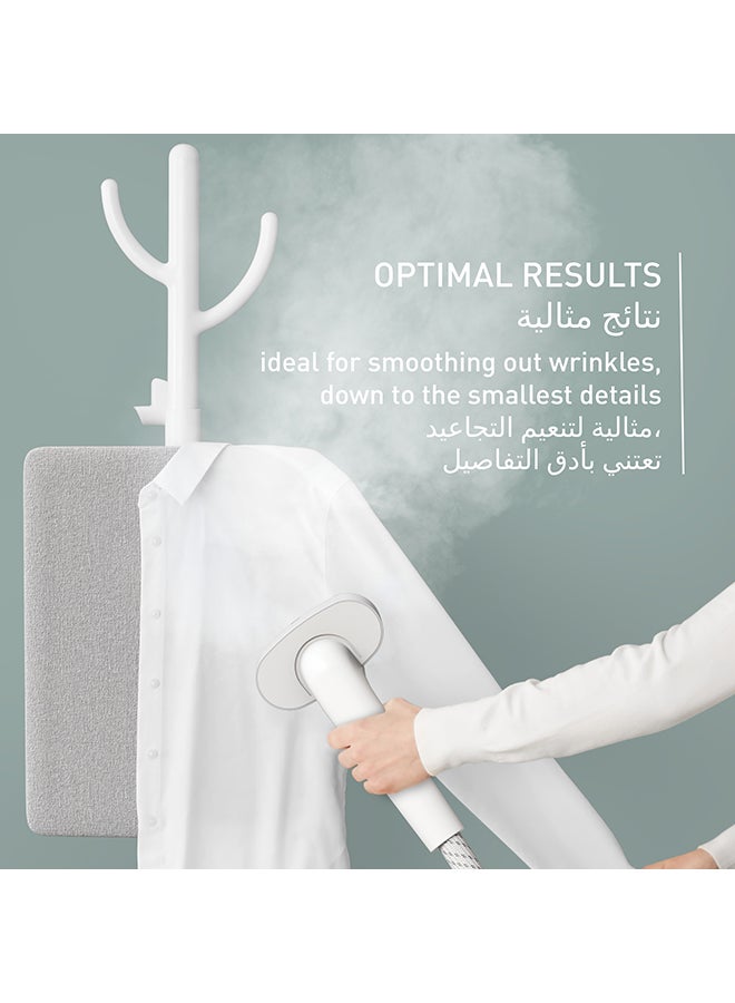 TEFAL Origin Home Clothes Steamer | Minimalist Garment Steamerto also hang your clothes | Fast 45-Second Heat-Up Time | Cont. Steam Output up to 42 g/minute | 1.4 L 2000 W IT3260G0 White and Nube Grey