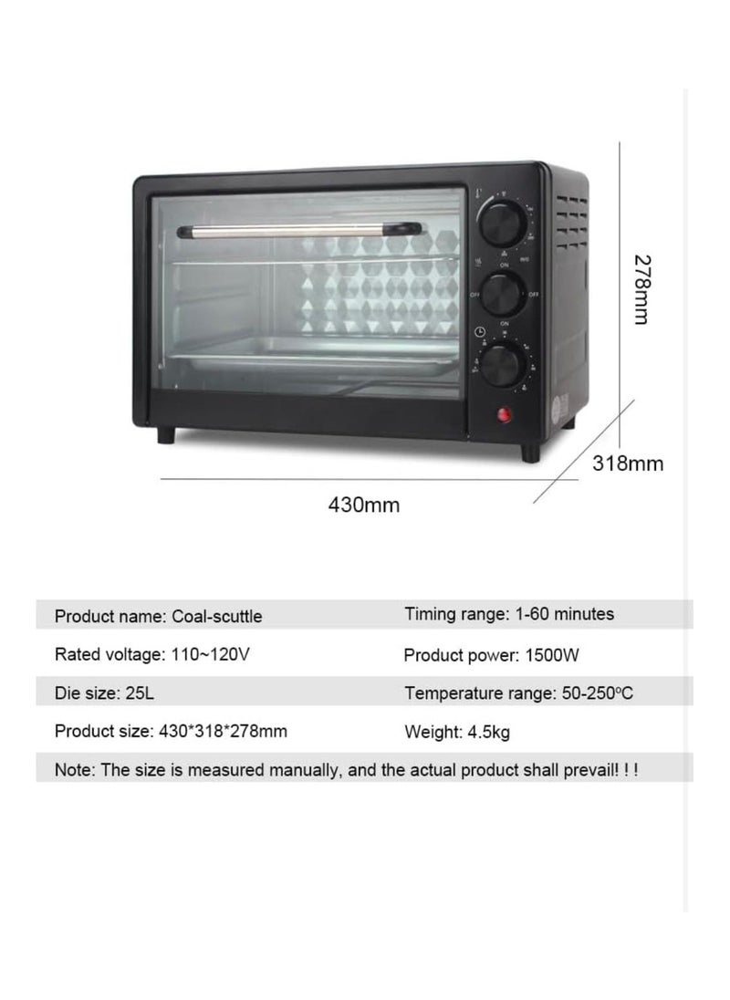 Silver crest High Quality Home Baking Convection Oven 25L Electric Toaster Oven