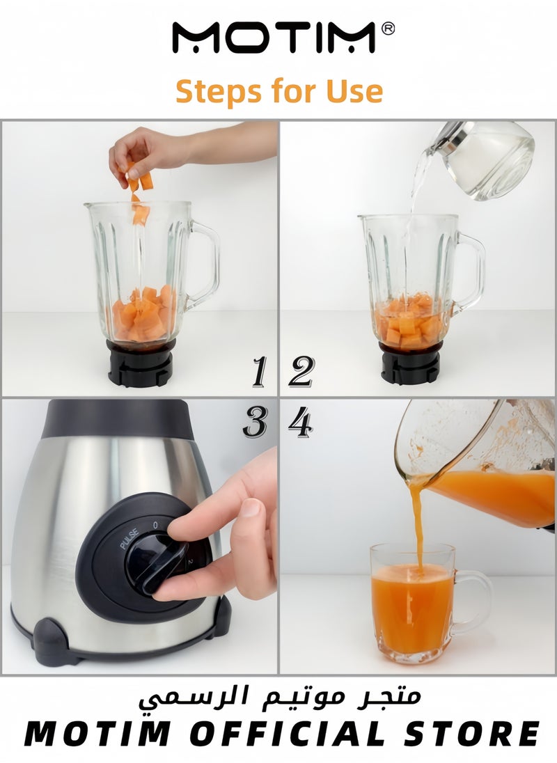 1.5L 2 in 1 Fruit and Vegetable Blender Cup BPA Free Electric Juicer Ice Smoothie Mixer Machine