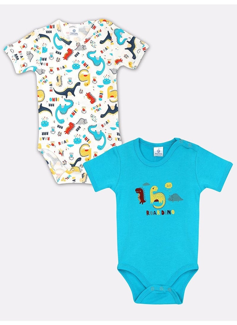 2-Piece Short Sleeve Bodysuit Baby Boy 3 Months-3 Years