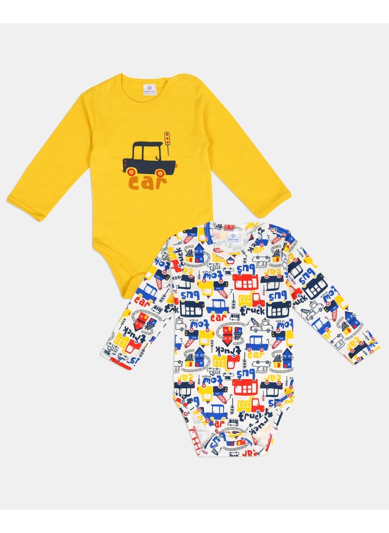 2-Piece Long Sleeve Baby Boy Bodysuit 3 Months - 3 Years