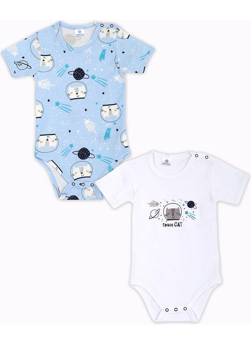 2-Piece Short Sleeve Bodysuit Baby Boy 3 Months-3 Years