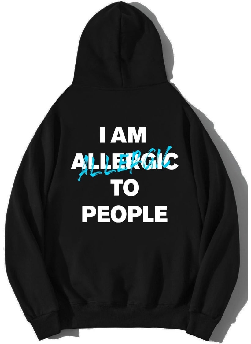 Unisex Oversize I Am Allergic To People Hoodie