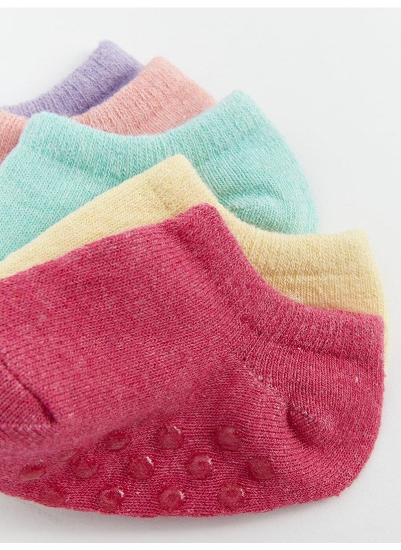 Basic Baby Girl Booties Socks 5-Pack