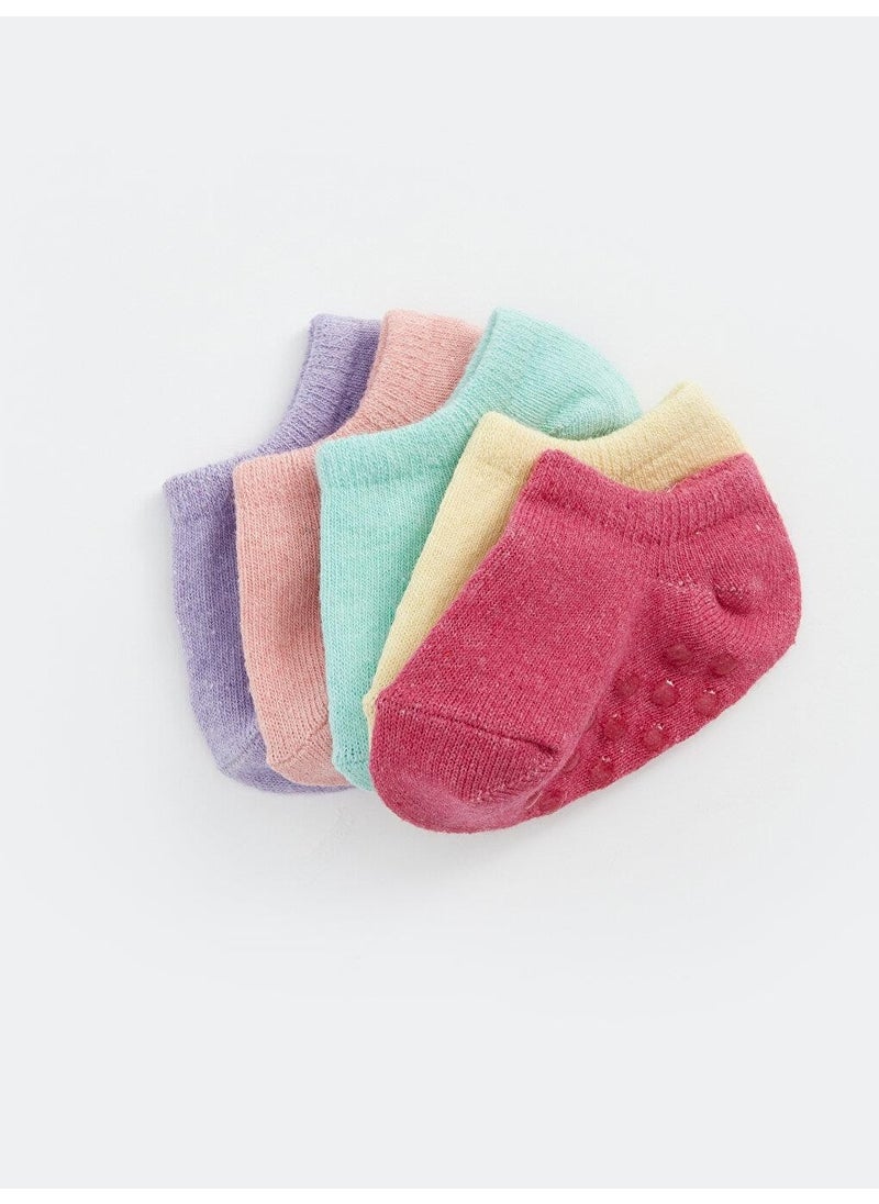 Basic Baby Girl Booties Socks 5-Pack