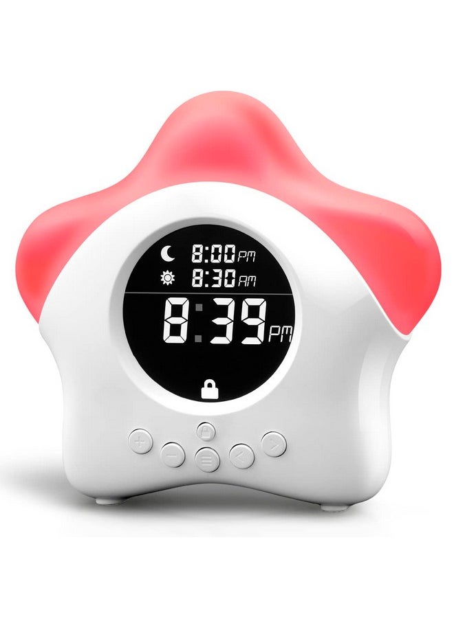 Stay-In-Bed Clock For Kids - Toddler Sleep Training Clock, Night Light & Alarm Clock