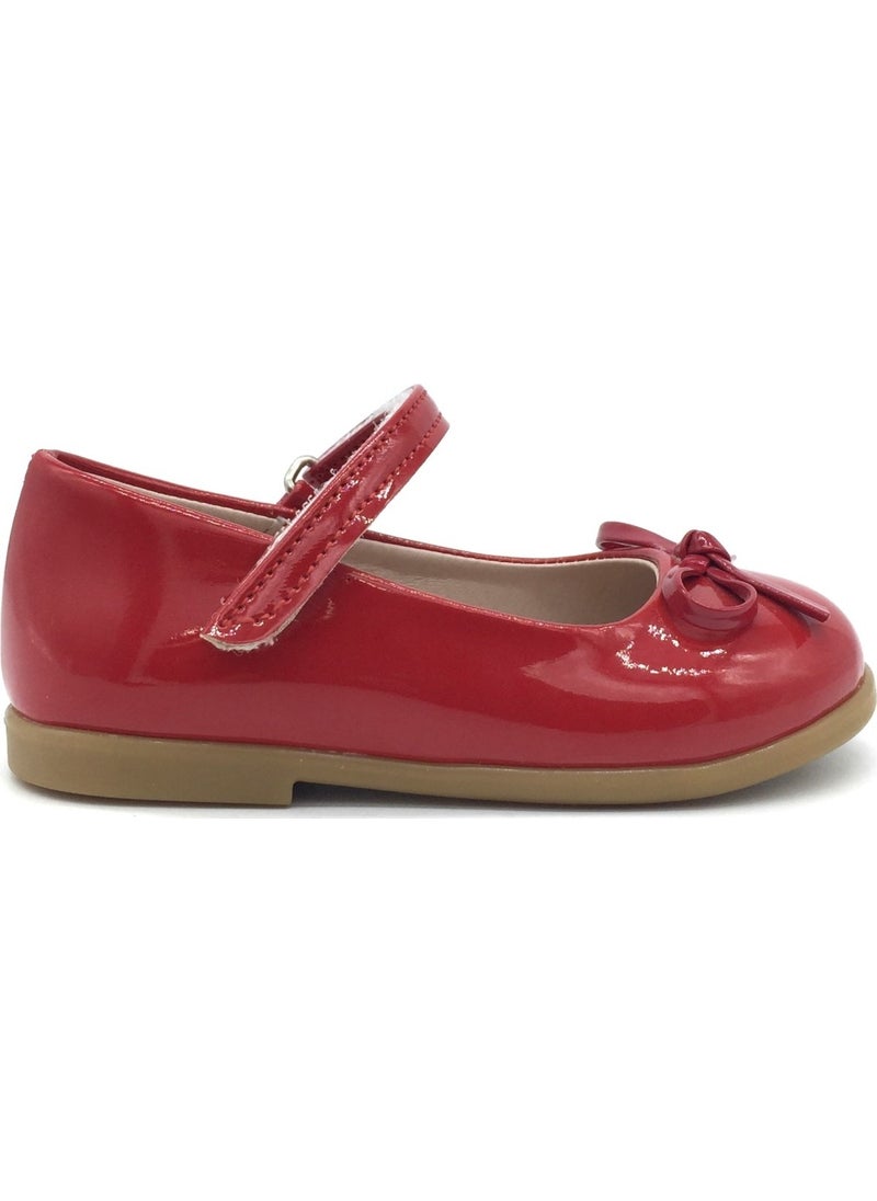 -334 Classic Patent Leather Children's Shoes with Tiny Bow