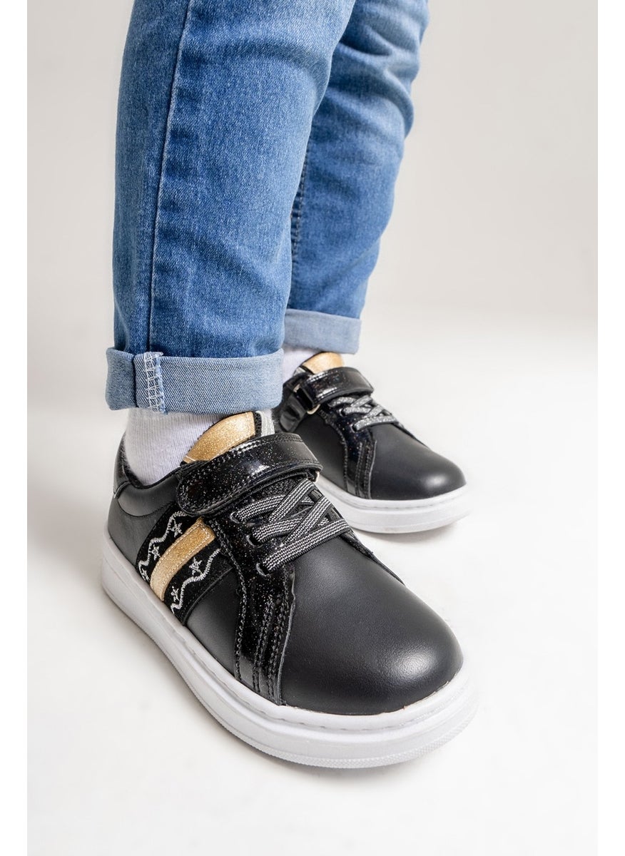 Girls Black Anatomical Casual Shoes