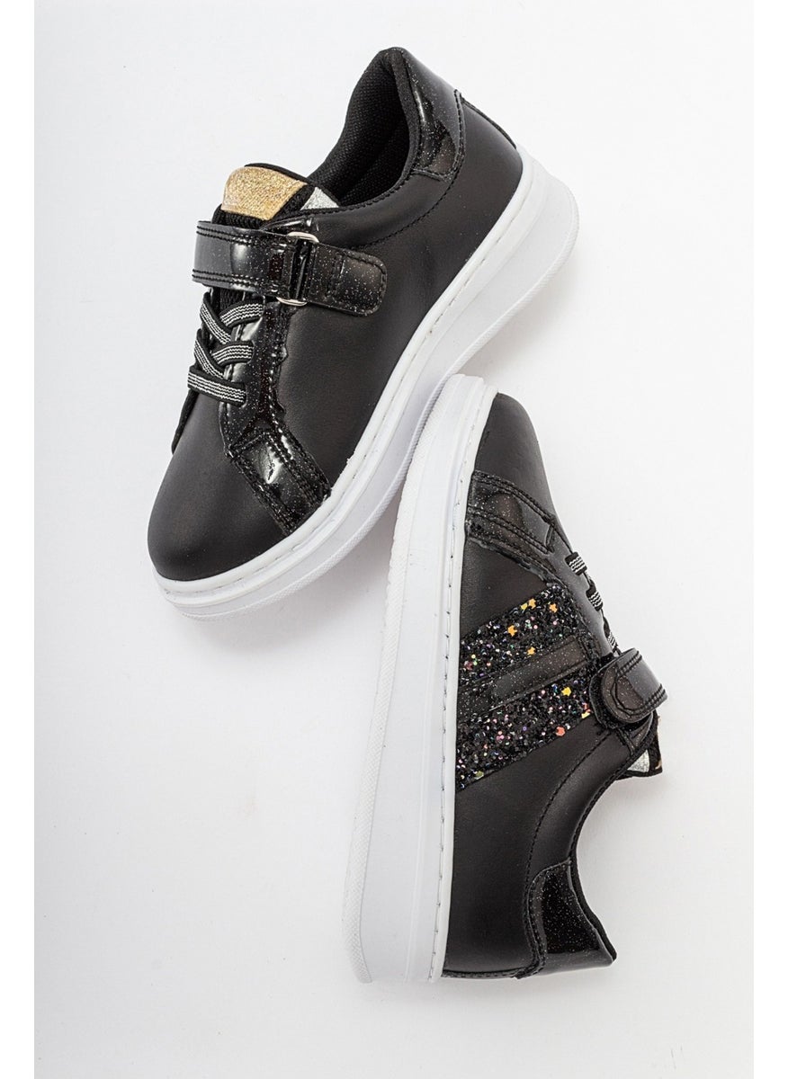 Girls Black Anatomical Casual Shoes