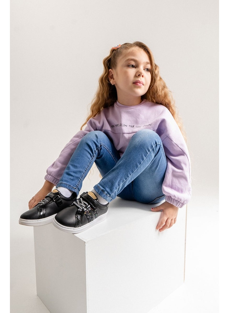 Girls Black Anatomical Casual Shoes