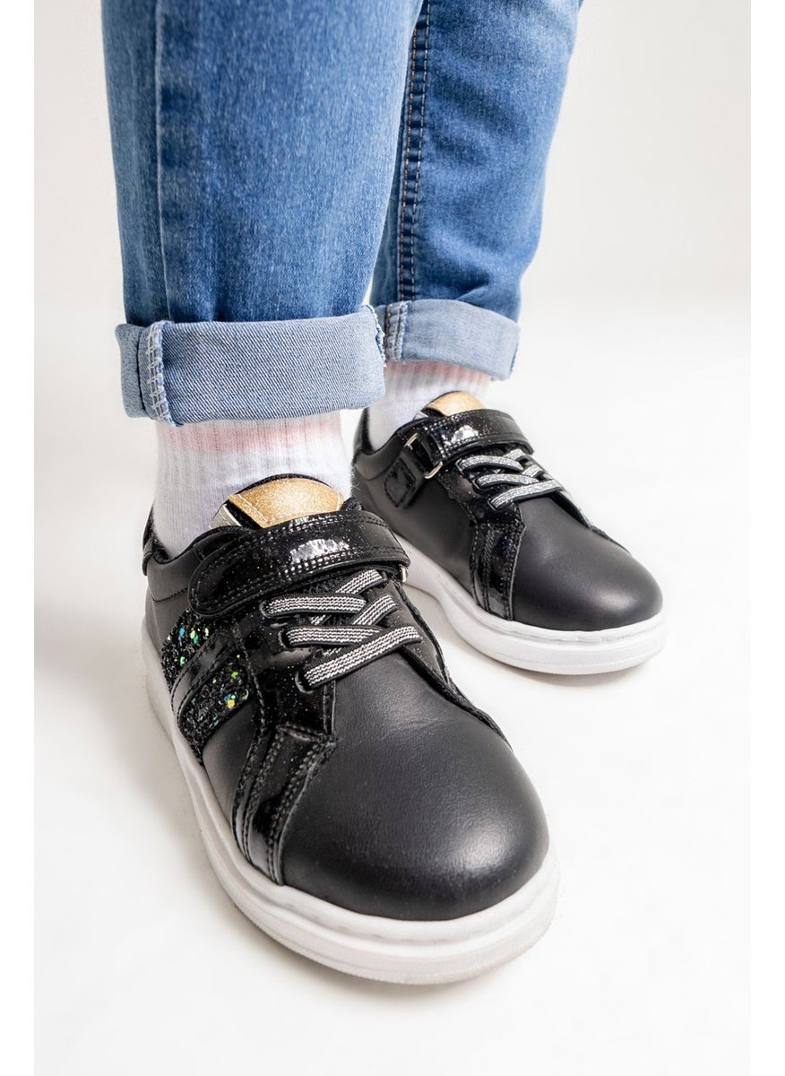 Girls Black Anatomical Casual Shoes