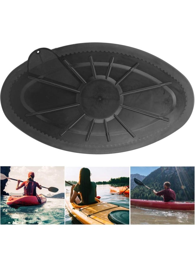 Waterproof Oval Deck Hatch Cover, Plastic Deck Inspection Plate for Marine Boat Kayak Canoe