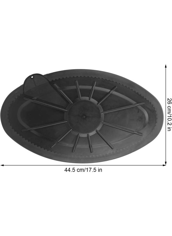 Waterproof Oval Deck Hatch Cover, Plastic Deck Inspection Plate for Marine Boat Kayak Canoe