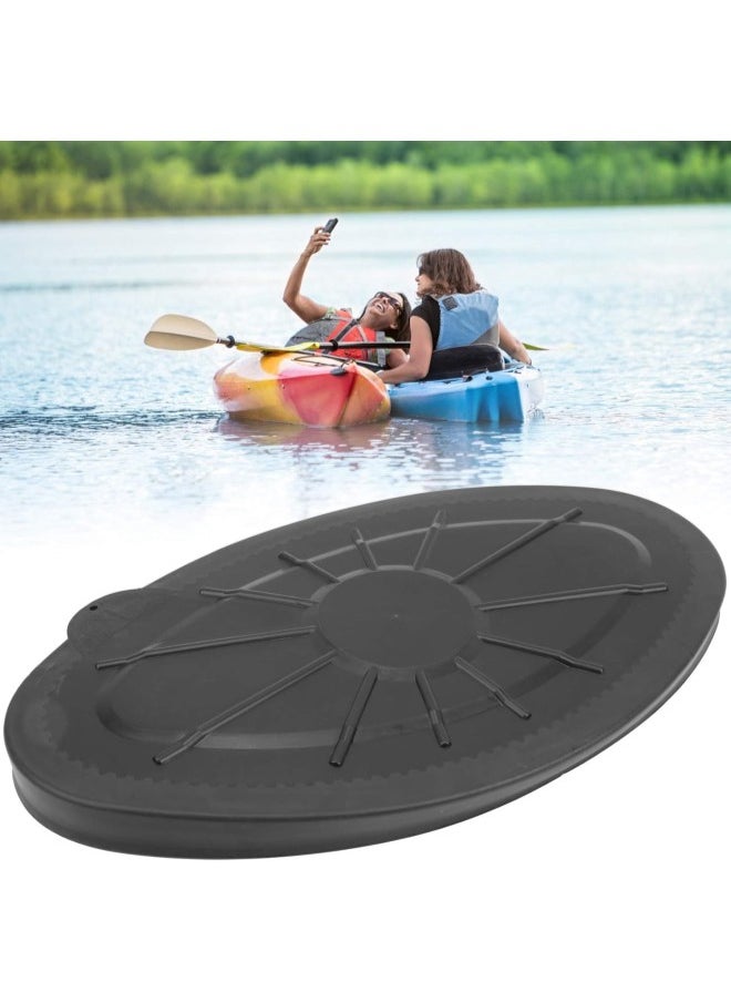 Waterproof Oval Deck Hatch Cover, Plastic Deck Inspection Plate for Marine Boat Kayak Canoe