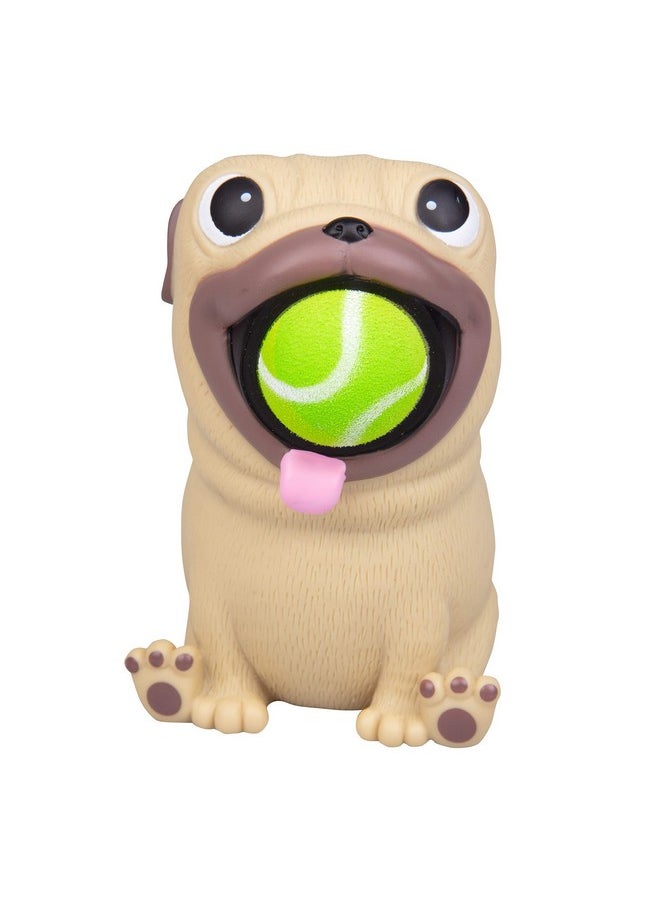 Pug Ball Popper Toy - Christmas Stocking Stuffer Includes 4 Soft Foam Balls - Squeeze To Pop Air Powered Balls Up To 20 Feet - Safe For Indoor/Outdoor Play - Gift For Kids, Girls, Boys