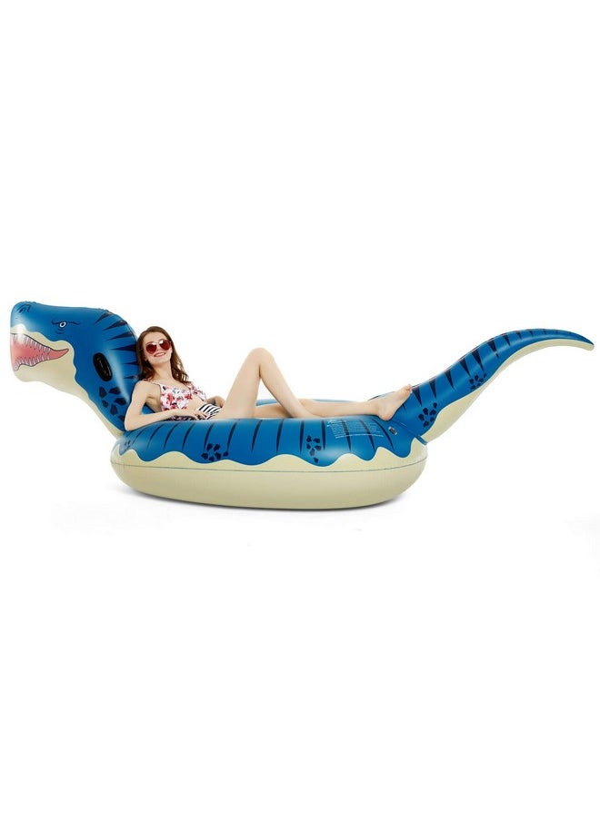 Inflatable Dinosaur Swimming Pool Float For Kids Boys Girls Adults 124'' Giant Tyrannosaurus Rex Floatie Summer Beach Ride On Party Pool Raft Lounge Toys