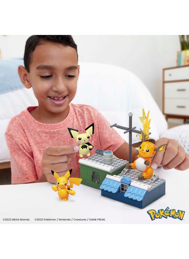 Pokémon Pikachu Evolution Set With Posable Figures Building Set For Kids (160 Pcs)