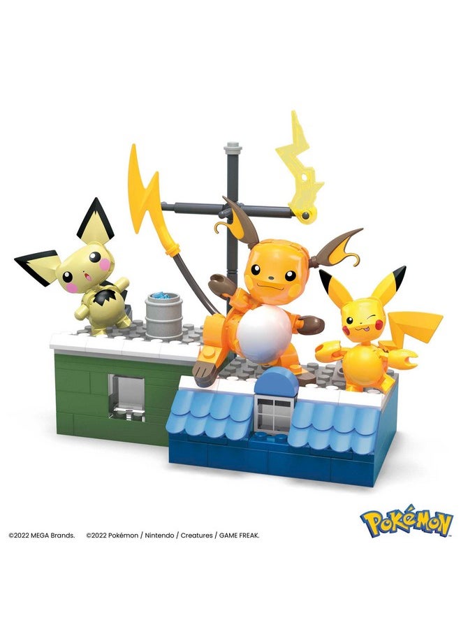 Pokémon Pikachu Evolution Set With Posable Figures Building Set For Kids (160 Pcs)