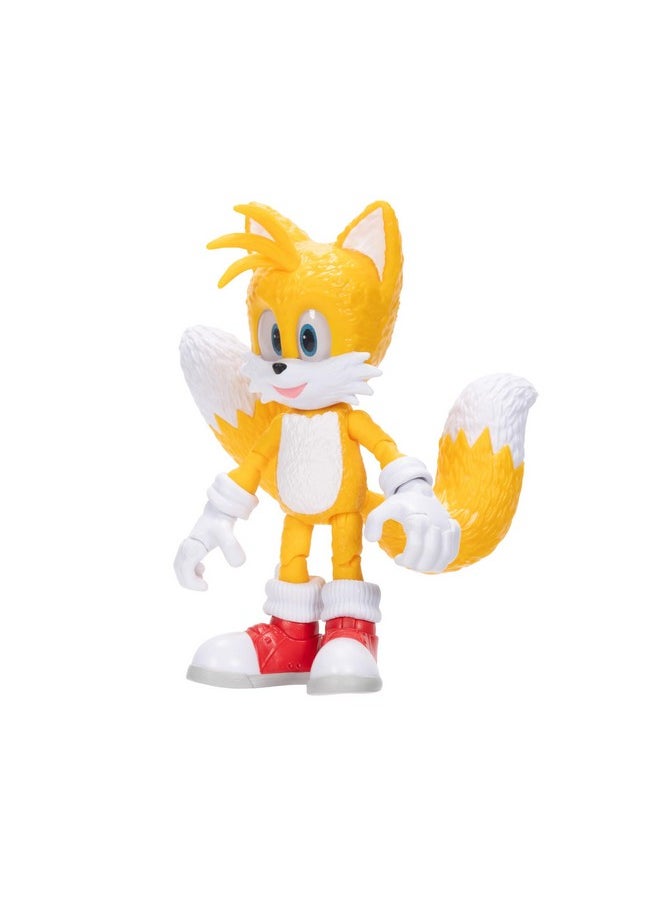 Sonic 3 Movie Action Figures 5-Inch Tails Collector Toy Figure, Highly Articulated For Boys Girls - Officially Licensed 3 Movie Product