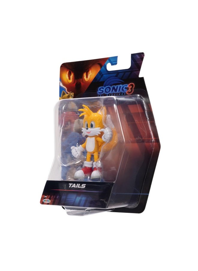 Sonic 3 Movie Action Figures 5-Inch Tails Collector Toy Figure, Highly Articulated For Boys Girls - Officially Licensed 3 Movie Product