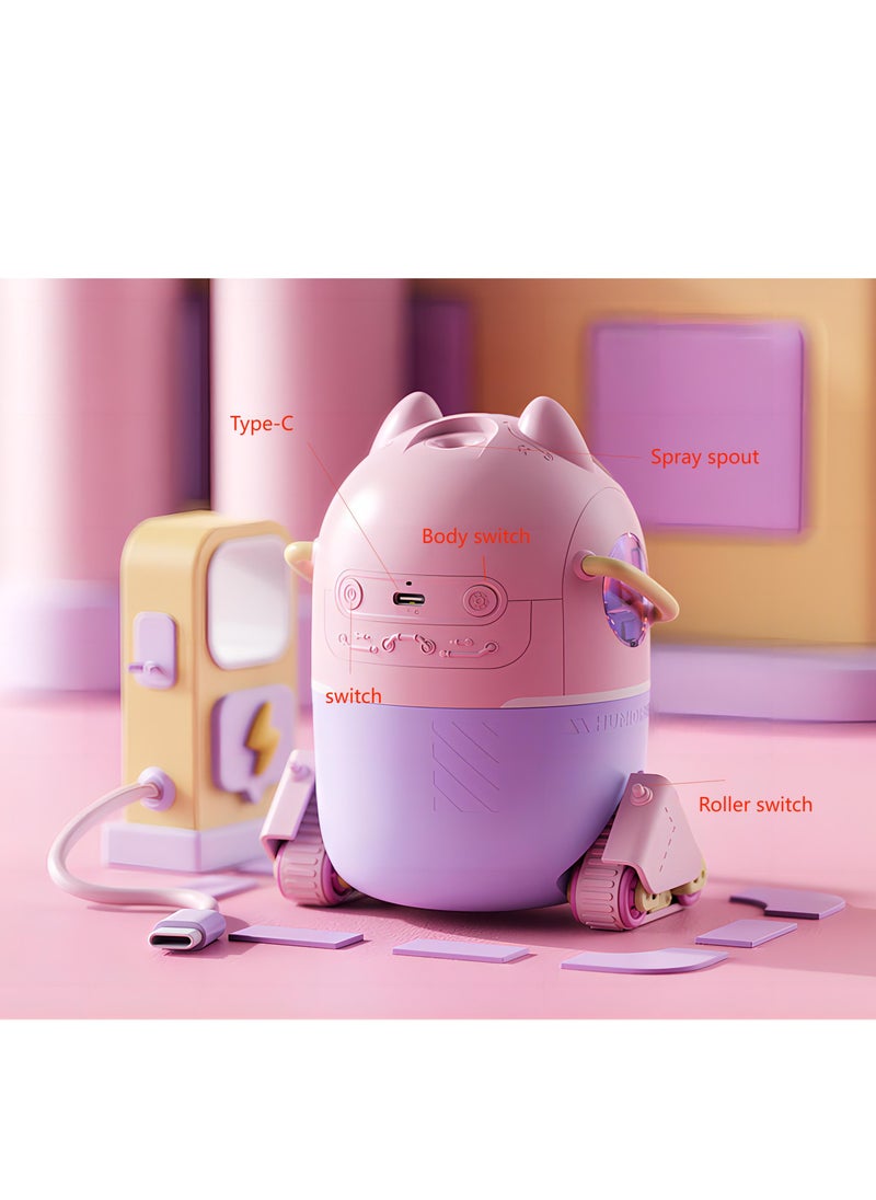 Household Pink Portable Air Humidifier Ultrasonic Luminous, Household Toys, Kitchen Toys, Children's Toys, Girls' Toys