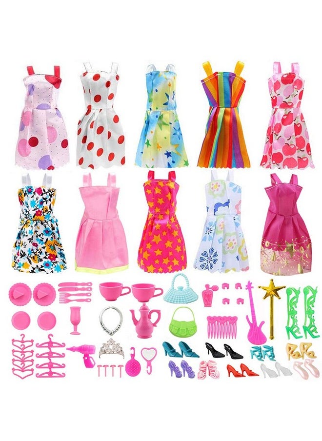 Dongguo oll Clothes for Barbie es Gown with Outfit Set for Xmas Birthday Gift(10 Pack)