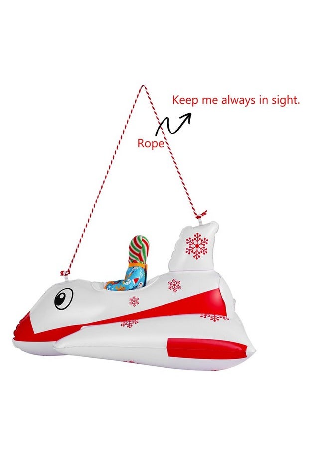 Santa Clothing Accessories Inflatable Aircraft Airplane Plane Ship Flying Boat For Elf Doll Christmas Decoration（Doll Is Not Included