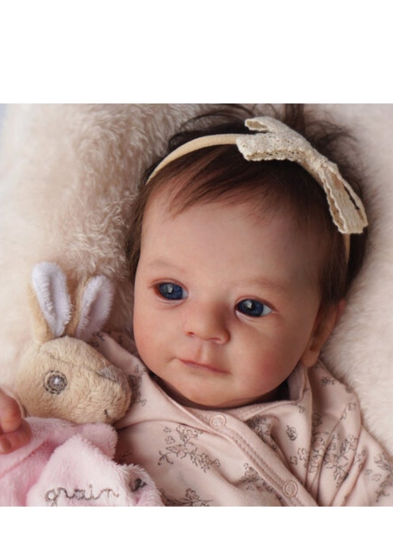 Reborn Baby Dolls, 18inch Cute Soft Vinyl Realistic-Newborn Baby Dolls With Cotton Body,  Poseable Real Life Lifelike Baby Dolls.