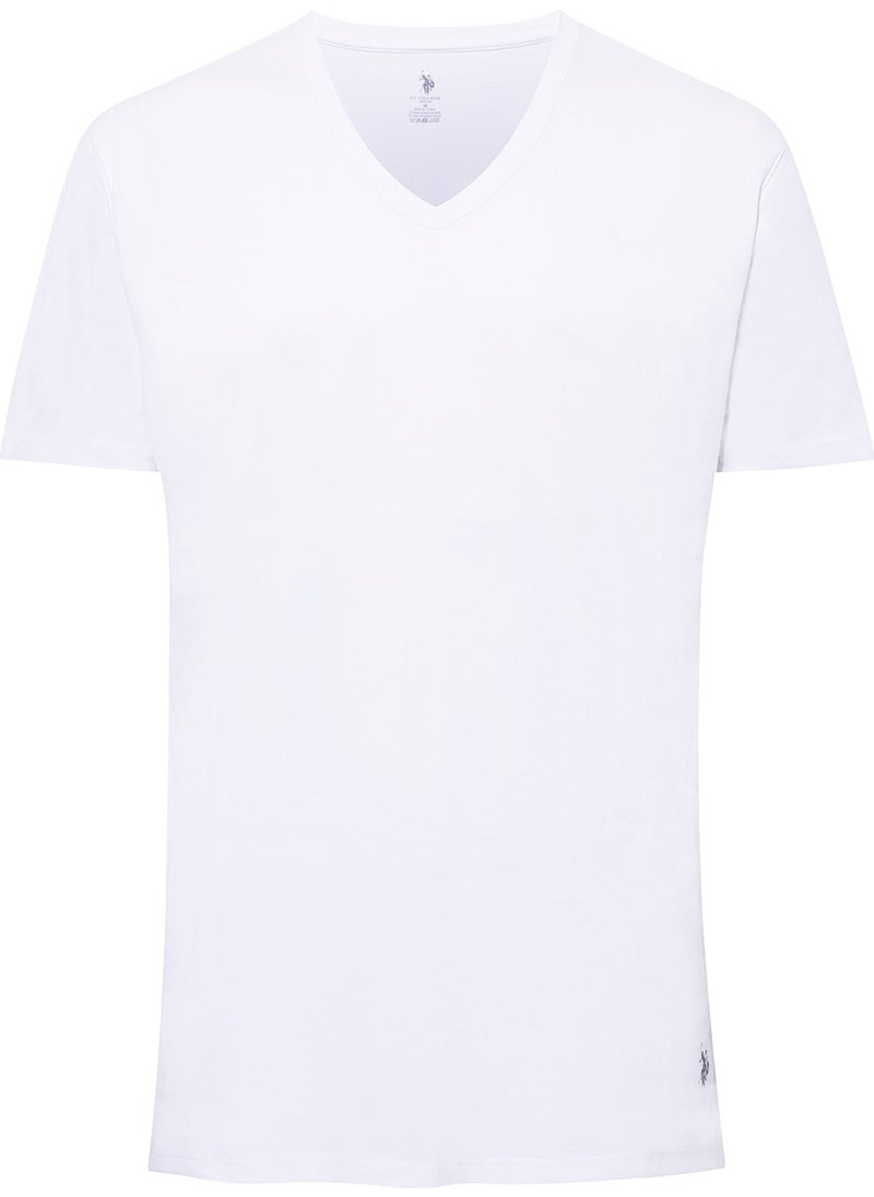 Base. Polo Assn. - Men's White 2 Pack V-Neck T-Shirt 90001