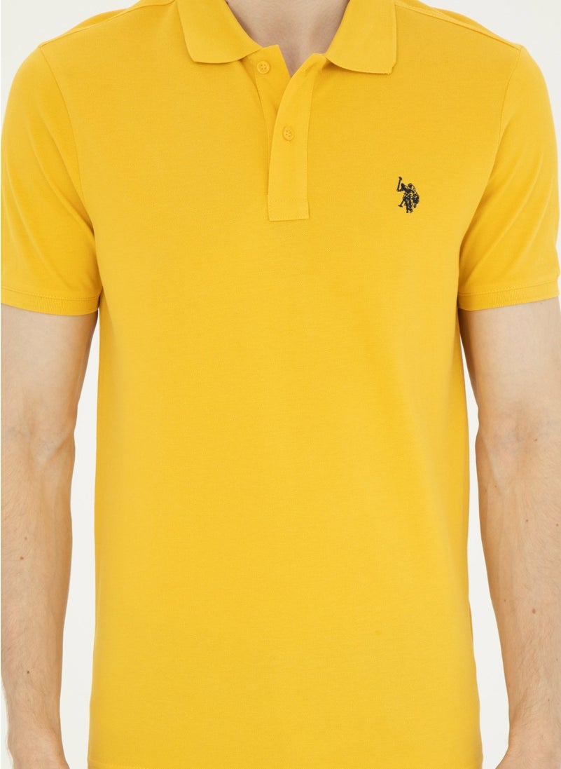 Base. Polo Assn. Polo Neck Saffron Men's T-Shirt GTP04IY024