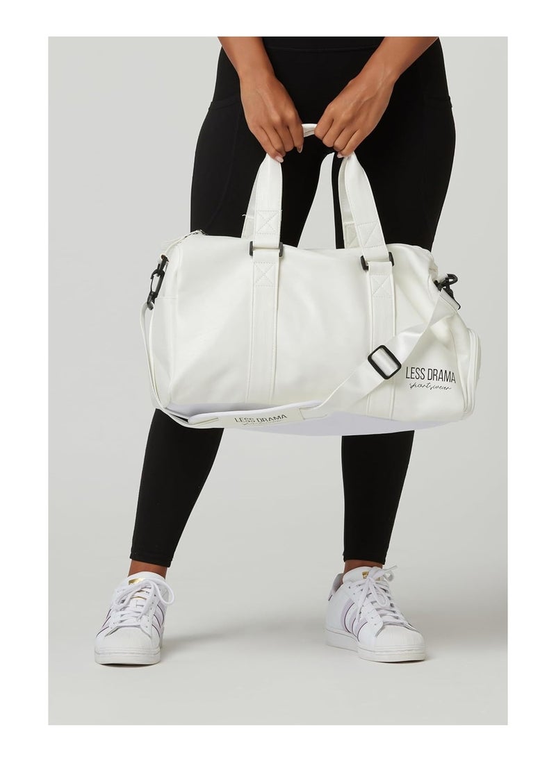 LESS DRAMA Fitness Duffel Bag for Men and Women | Waterproof Sports Duffel Bag with Shoe Compartment | Unisex Gym, Travel, and Weekend Bag