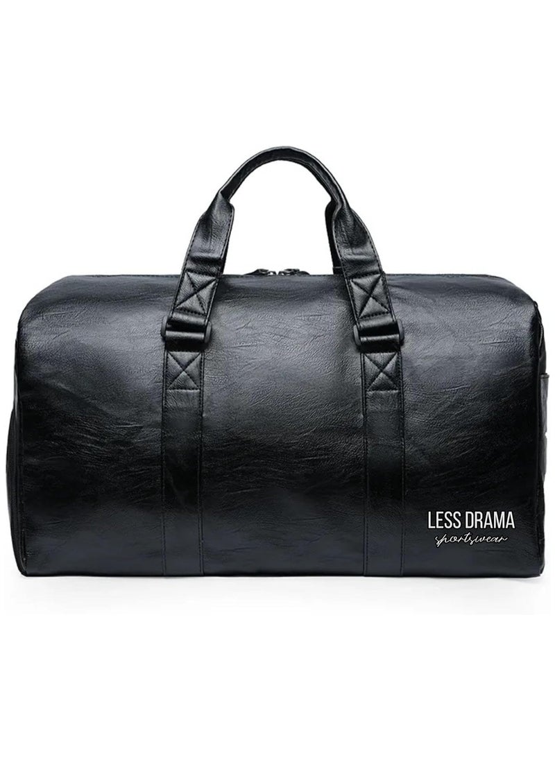 LESS DRAMA Fitness Duffel Bag for Men and Women | Waterproof Sports Duffel Bag with Shoe Compartment | Unisex Gym, Travel, and Weekend Bag