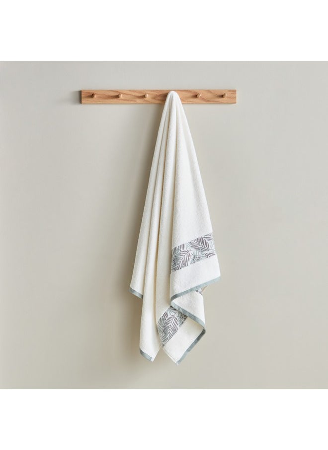 Opulence Jacquard Flora Border Turkish Cotton Bath Towel 140 x 70 cm