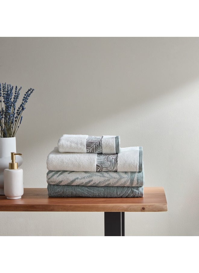 Opulence Jacquard Flora Border Turkish Cotton Bath Towel 140 x 70 cm