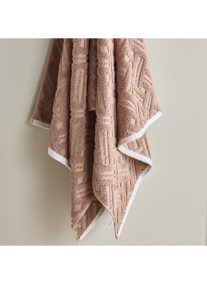 Opulence Serenity Solid Jacquard Turkish Cotton Bath Towel 140 x 70 cm