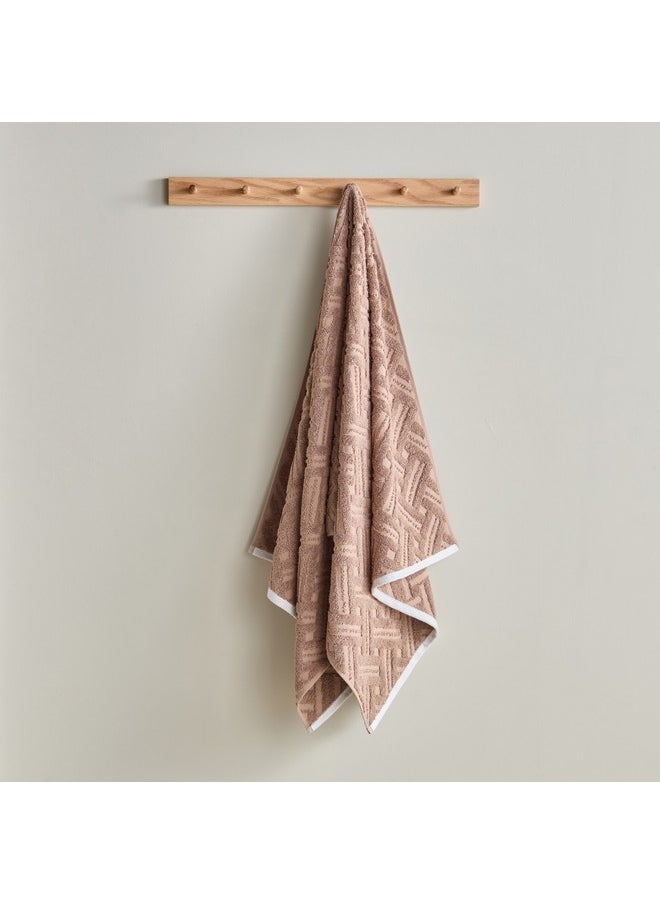 Opulence Serenity Solid Jacquard Turkish Cotton Bath Towel 140 x 70 cm