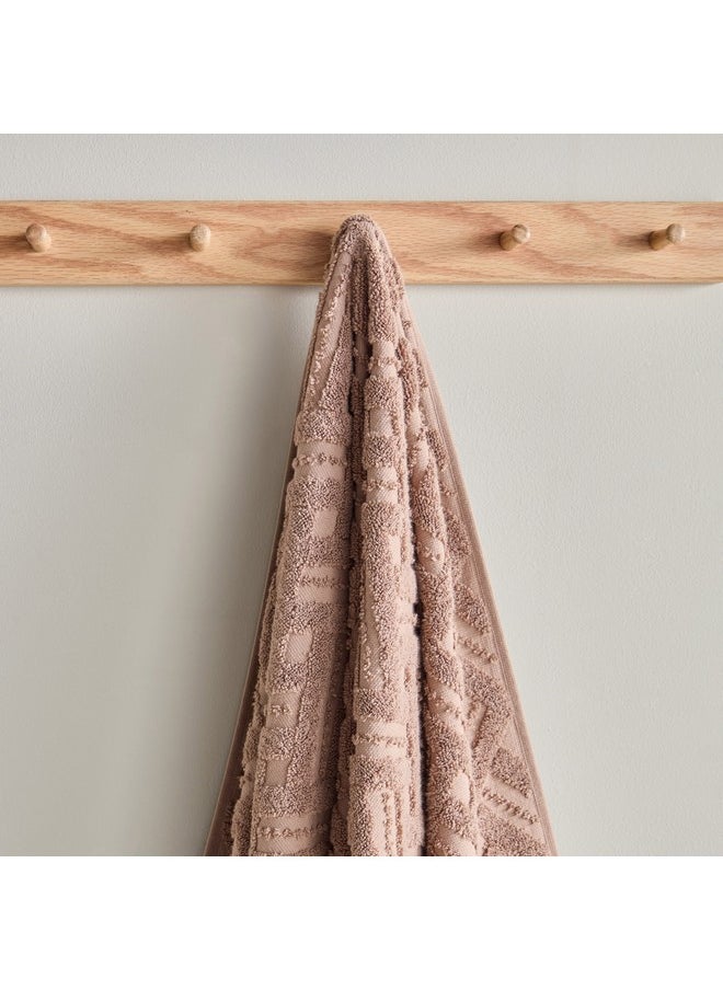 Opulence Serenity Solid Jacquard Turkish Cotton Bath Towel 140 x 70 cm