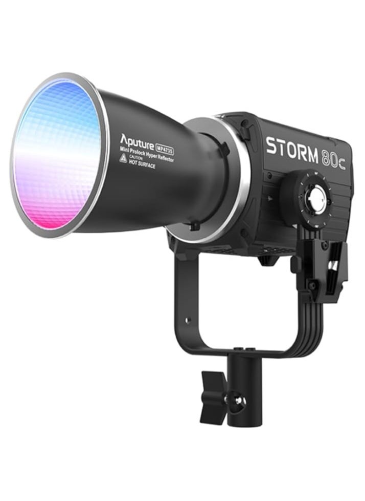 Aputure STORM 80c RGBACL Full-Color LED Video Light, 80W Portable Point Light with 1800-20000K CCT Range, IP65 Waterproof, Multiple Dimming Modes, V-Mount Support, Sidus Link APP Control