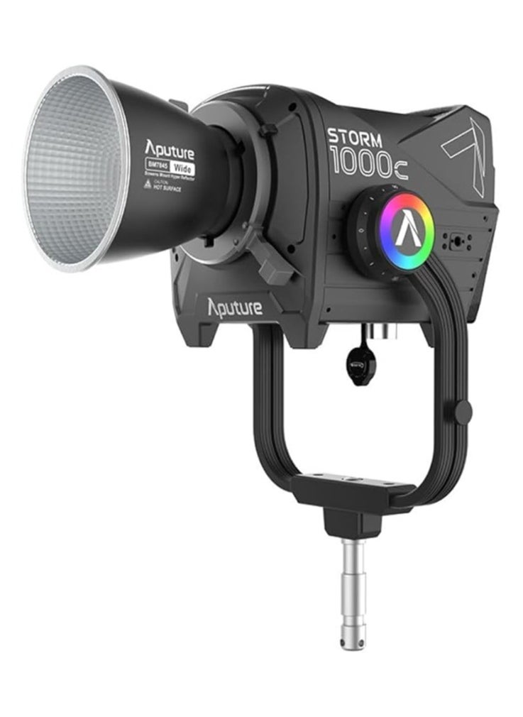 Aputure Storm 1000c Point-Source Fixture with Wide Hyper Reflector, Blair-CG LED Chipset, and ProLock Locking Accessory Mount (Black)