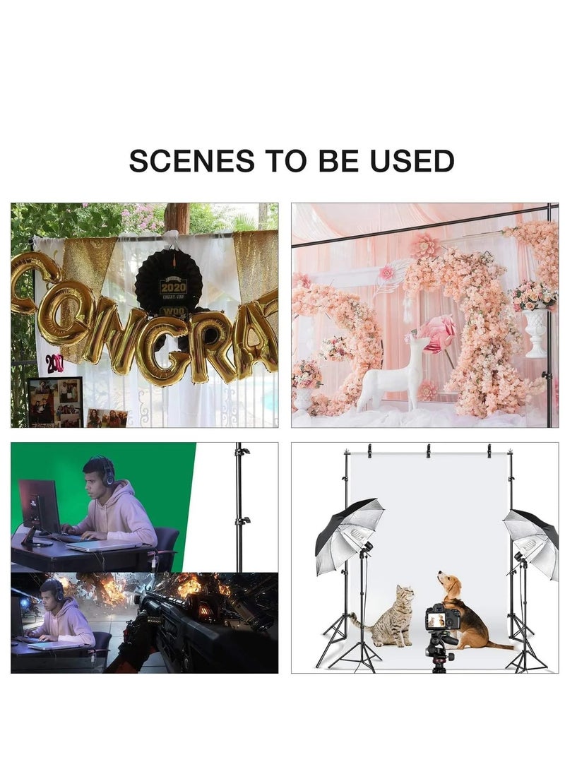 Xria 2 x 3m 6.5x10ft Photo Studio Background Support Stand Backdrop Crossbar Bracket