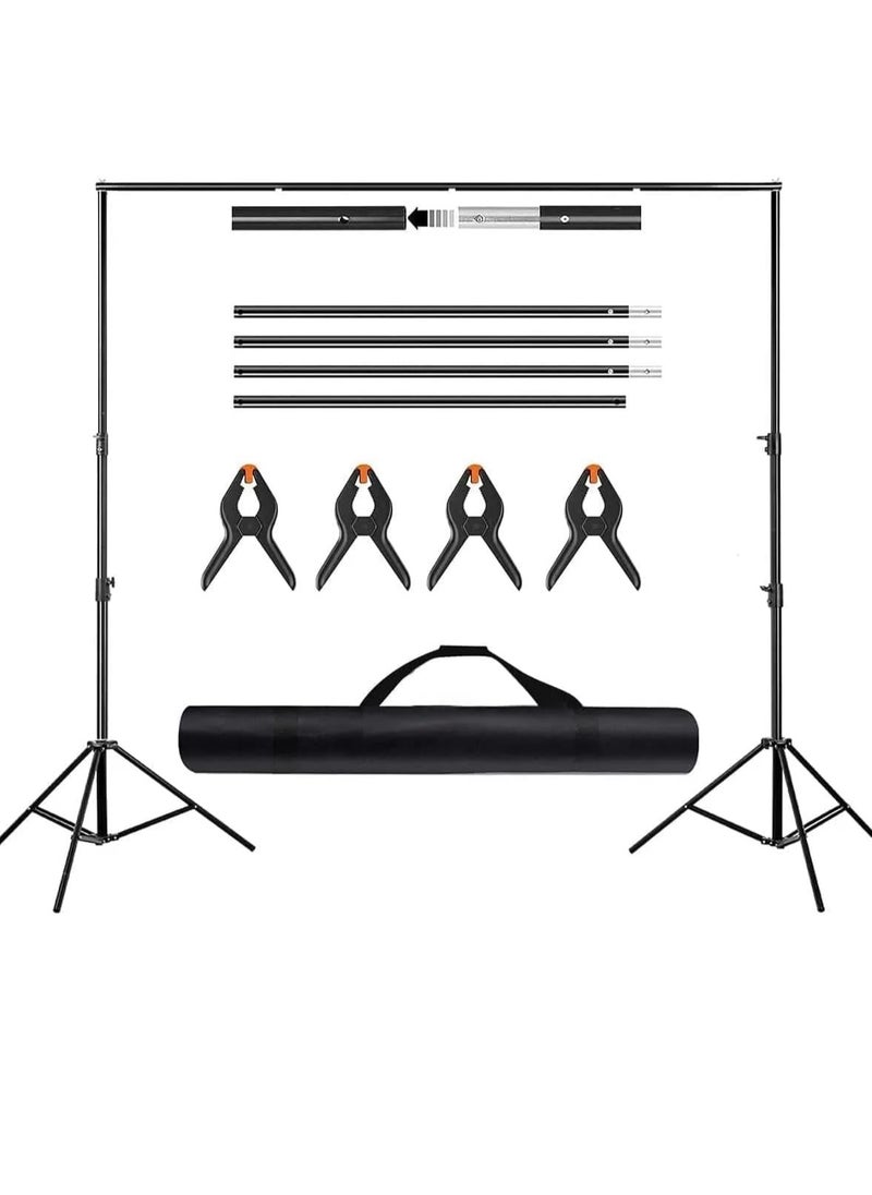 Xria 2 x 3m 6.5x10ft Photo Studio Background Support Stand Backdrop Crossbar Bracket