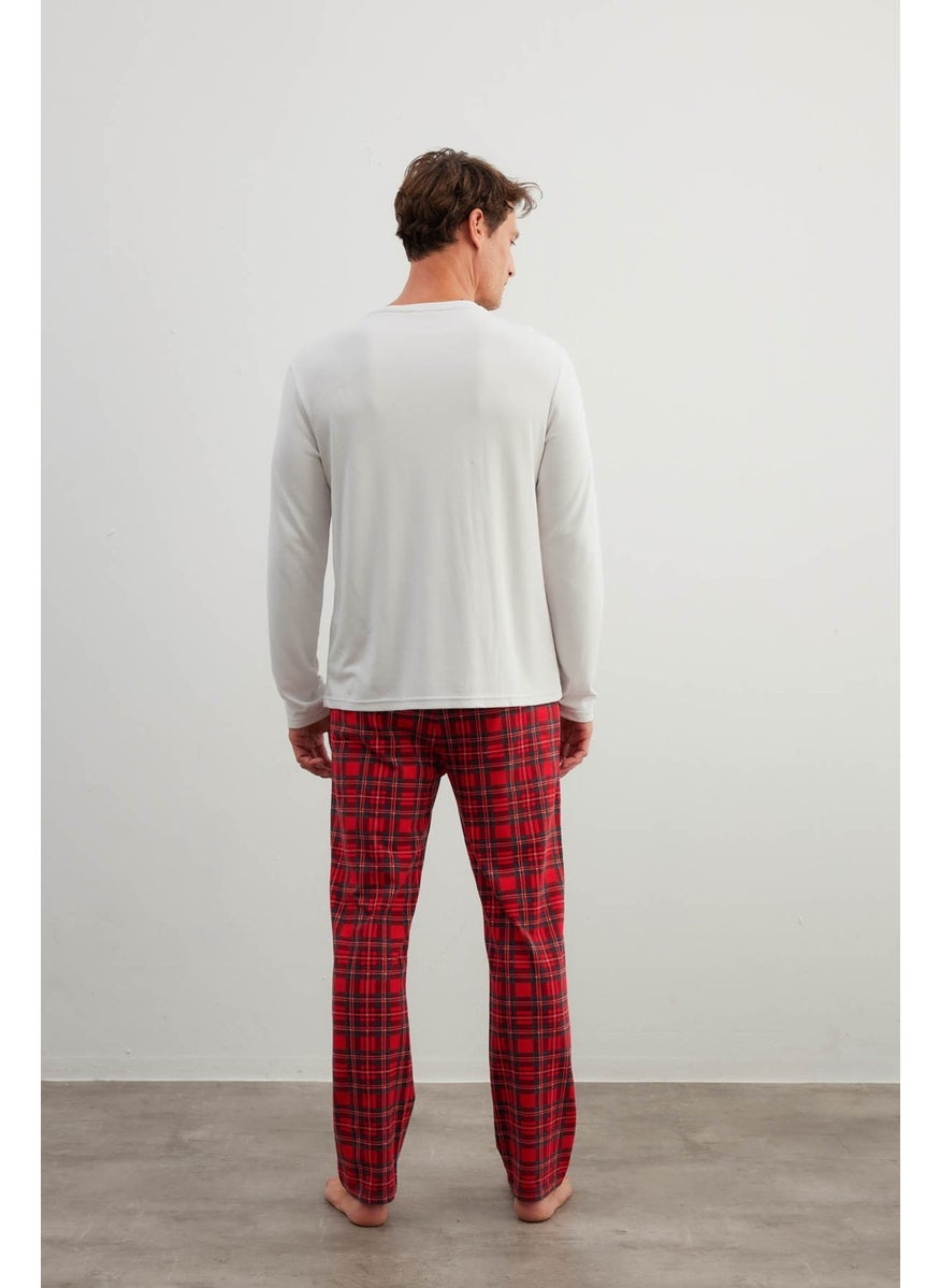 Men's Cotton Long Sleeve Pajama Set