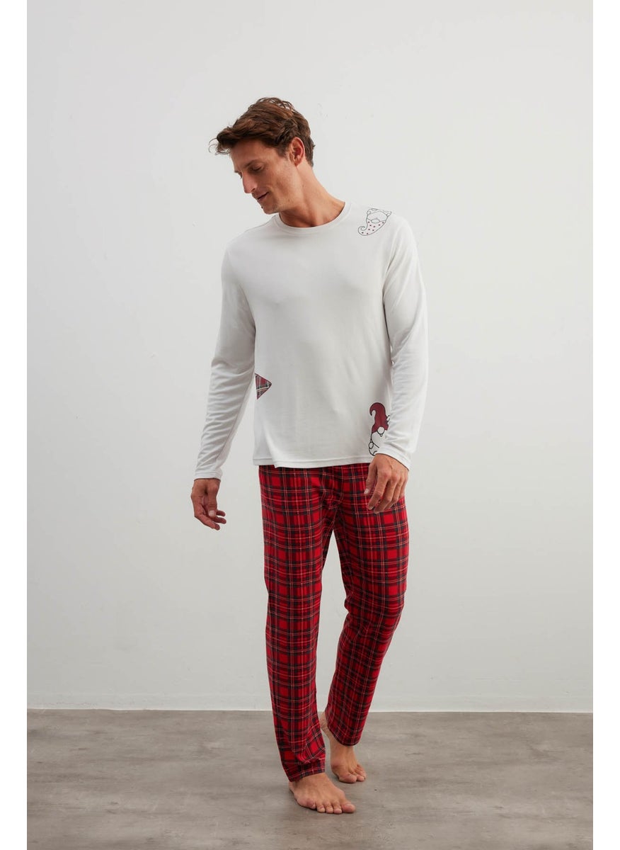 Men's Cotton Long Sleeve Pajama Set