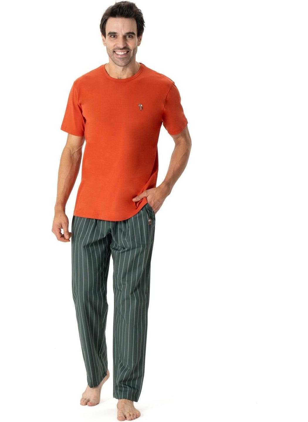 Men's Round Neck Pajama Set