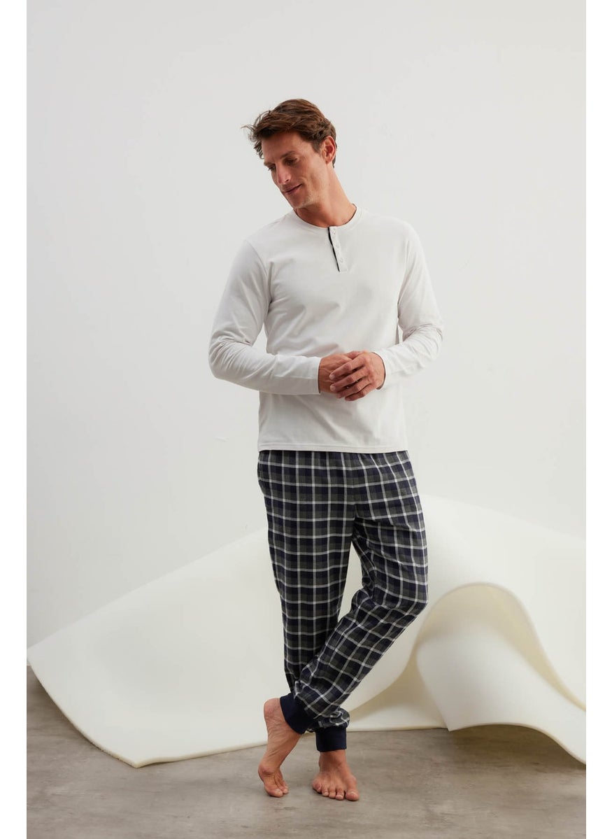 Men's Cotton Long Sleeve Pajama Set